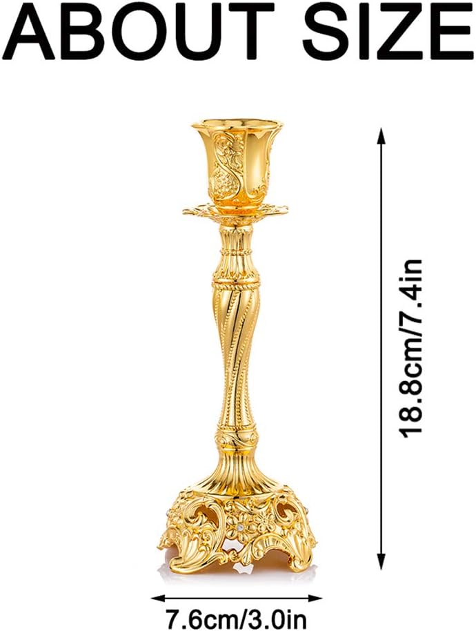 2er-Set Kerzenständer, Gold 2 × Groß