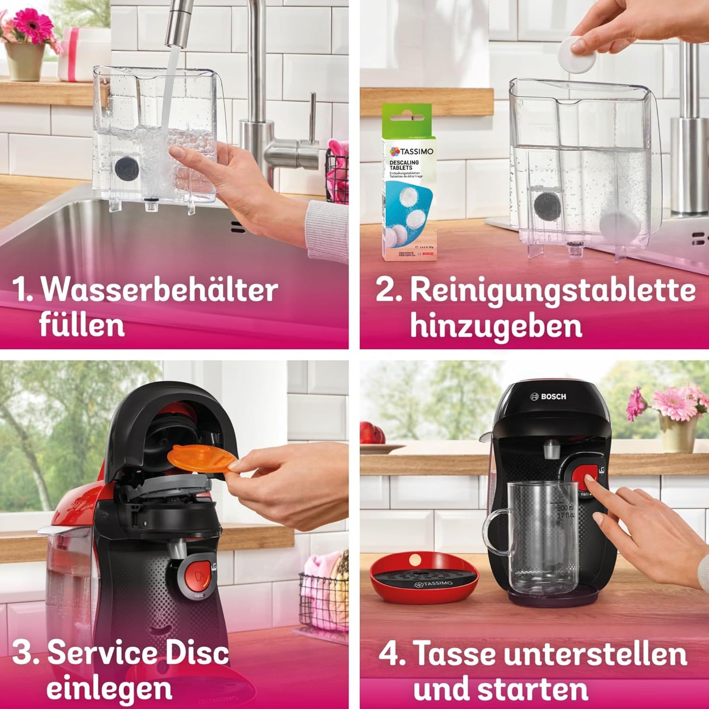 Tassimo Kapselmaschine TAS103E, Rot/Schwarz
