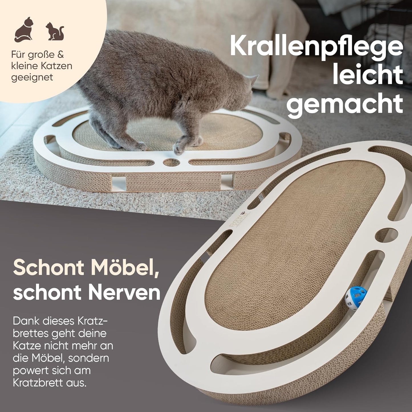 Kratzbrett mit Spielzeug und austauschbarer Pappe, Weiss