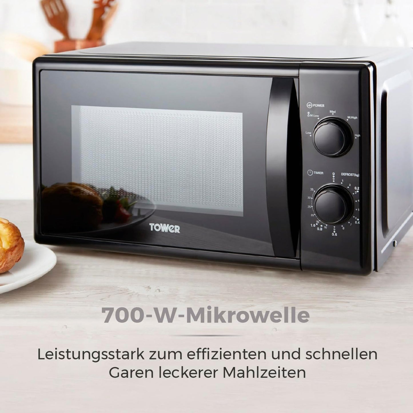 Mikrowelle T24034BLK, Schwarz