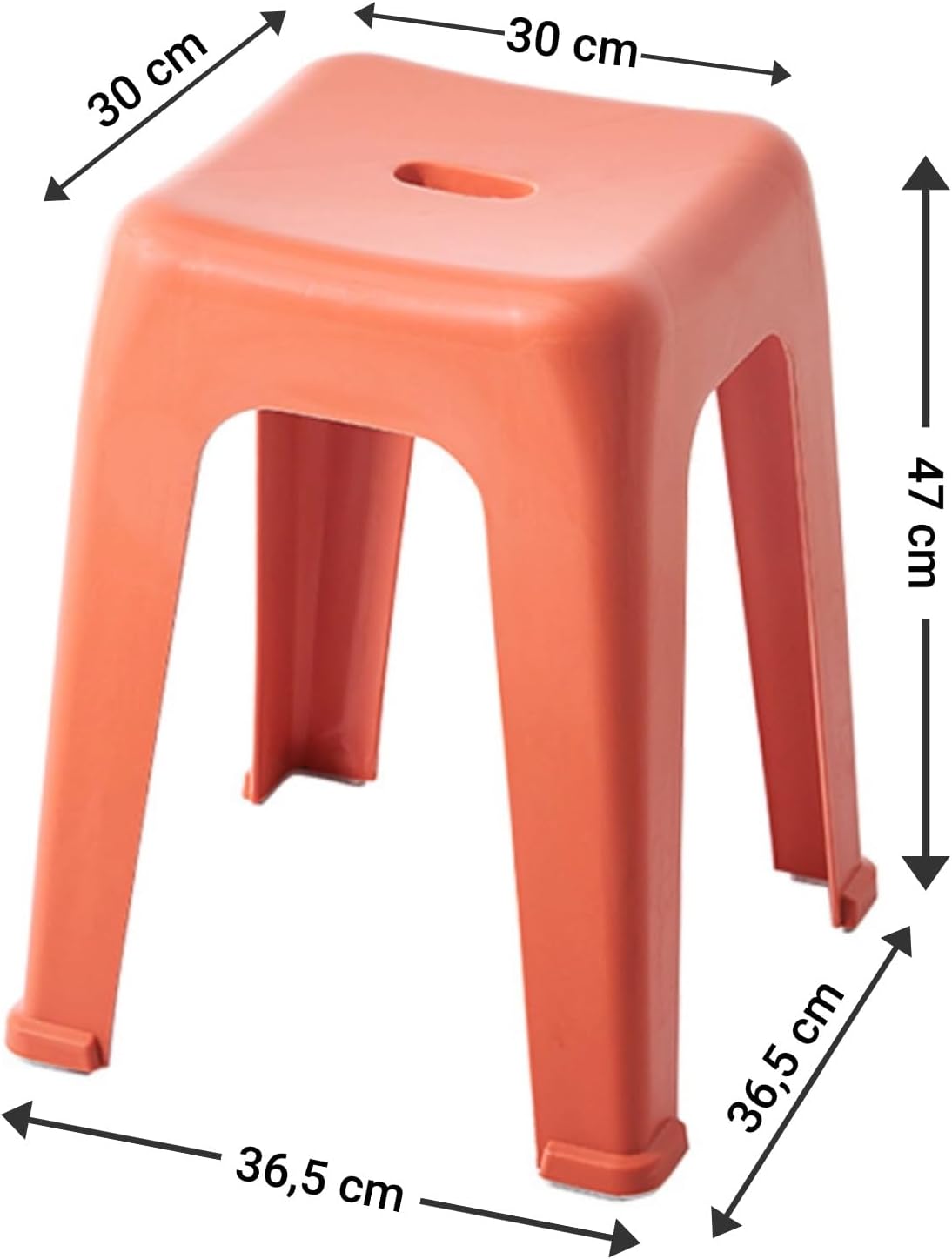 Orangefarbener Design Badhocker, Orange
