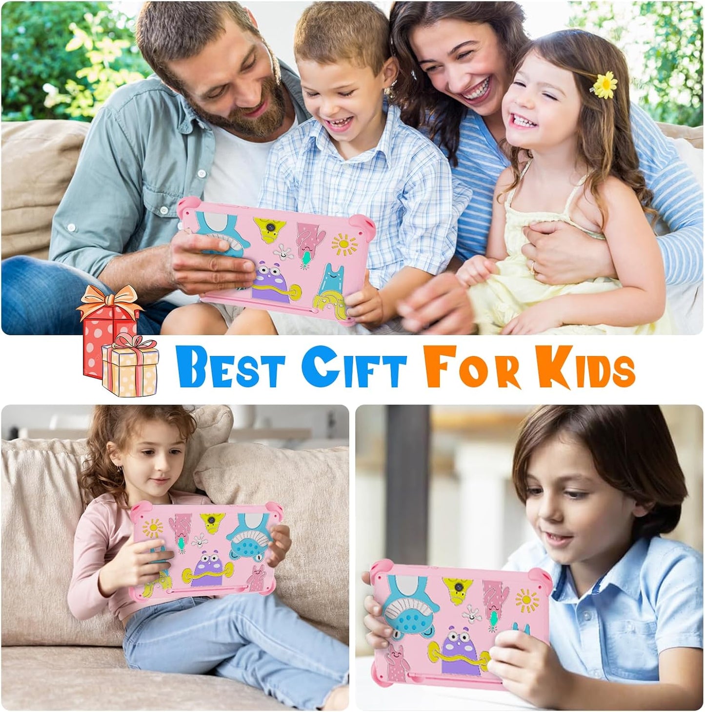 Kinder-Tablet mit Lern-Apps und Kindersicherung, Rosa