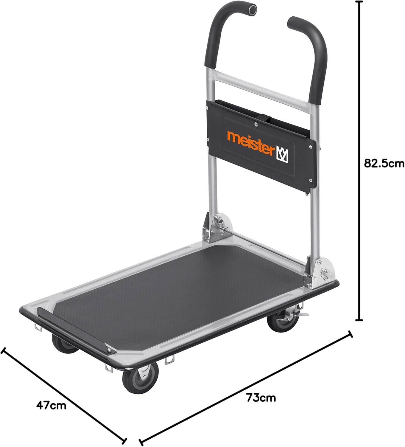 Plattformwagen mit Feststellbremse, 73 cm x 47 cm x 82,5 cm