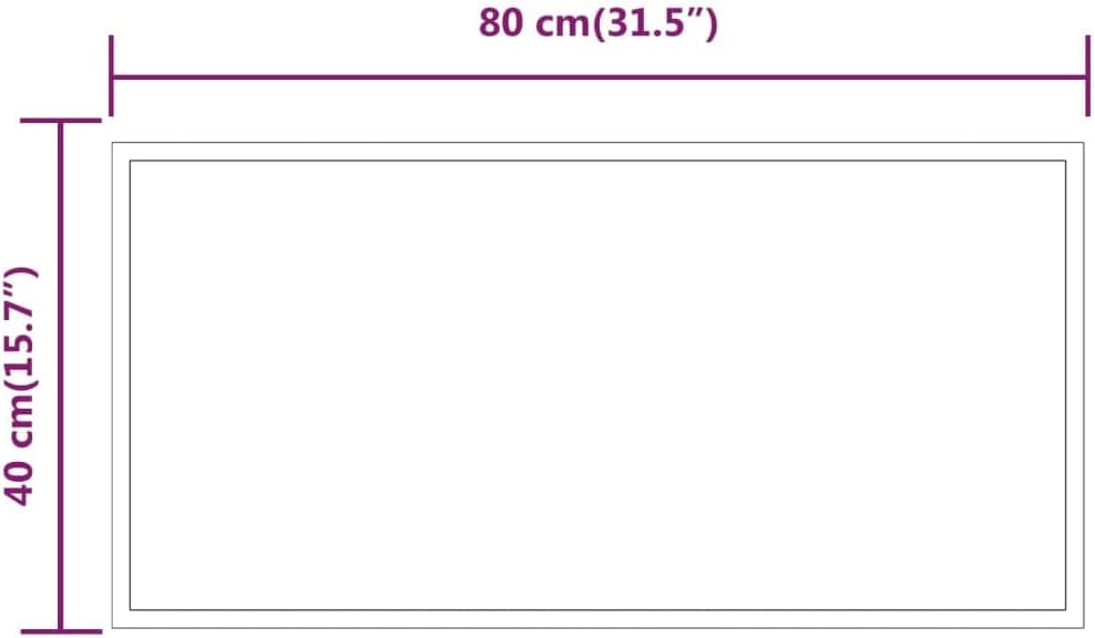 LED Badezimmerspiegel, 40L x 80B cm