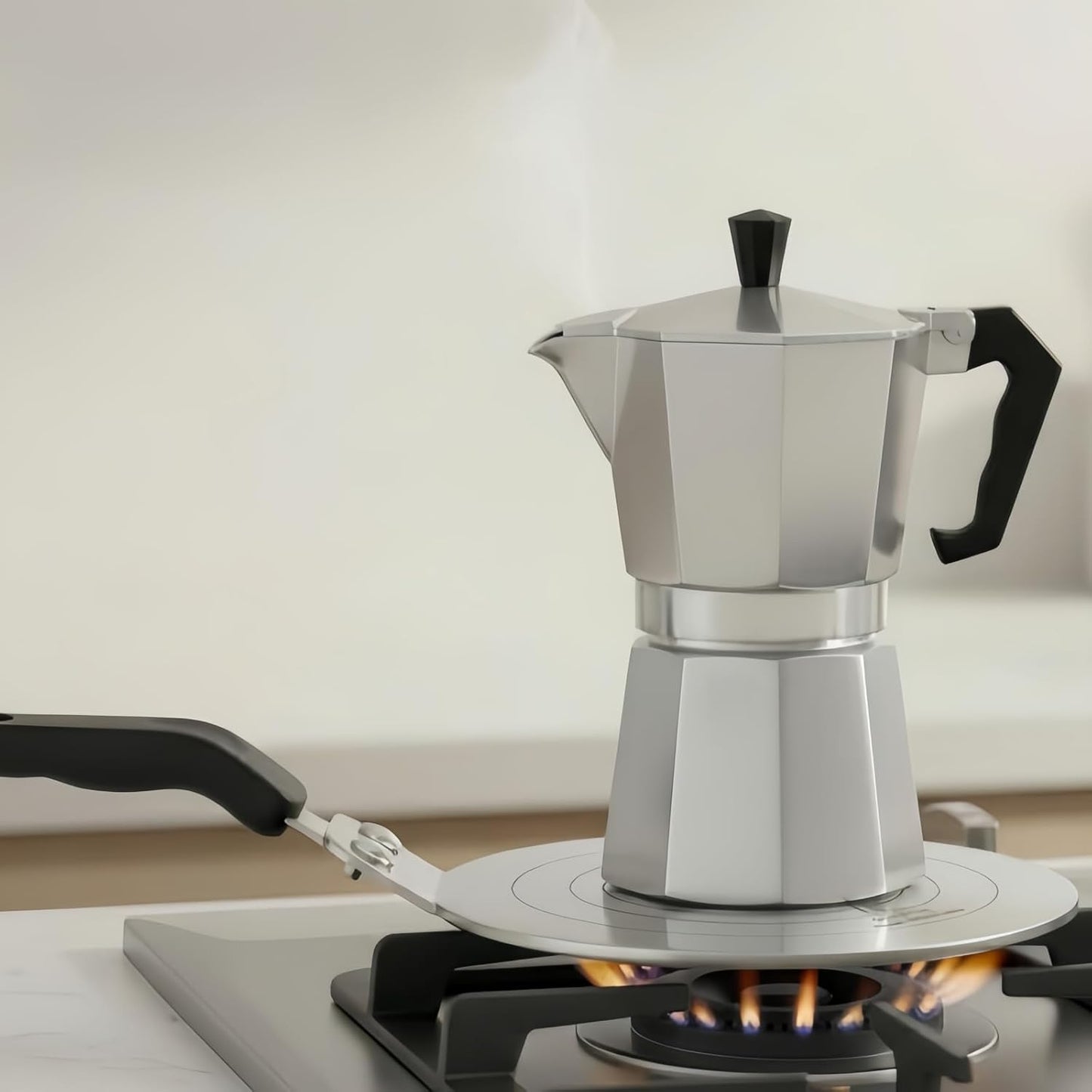 Induktions-Adapterplatte für Espressokocher, 5Inch/13cm