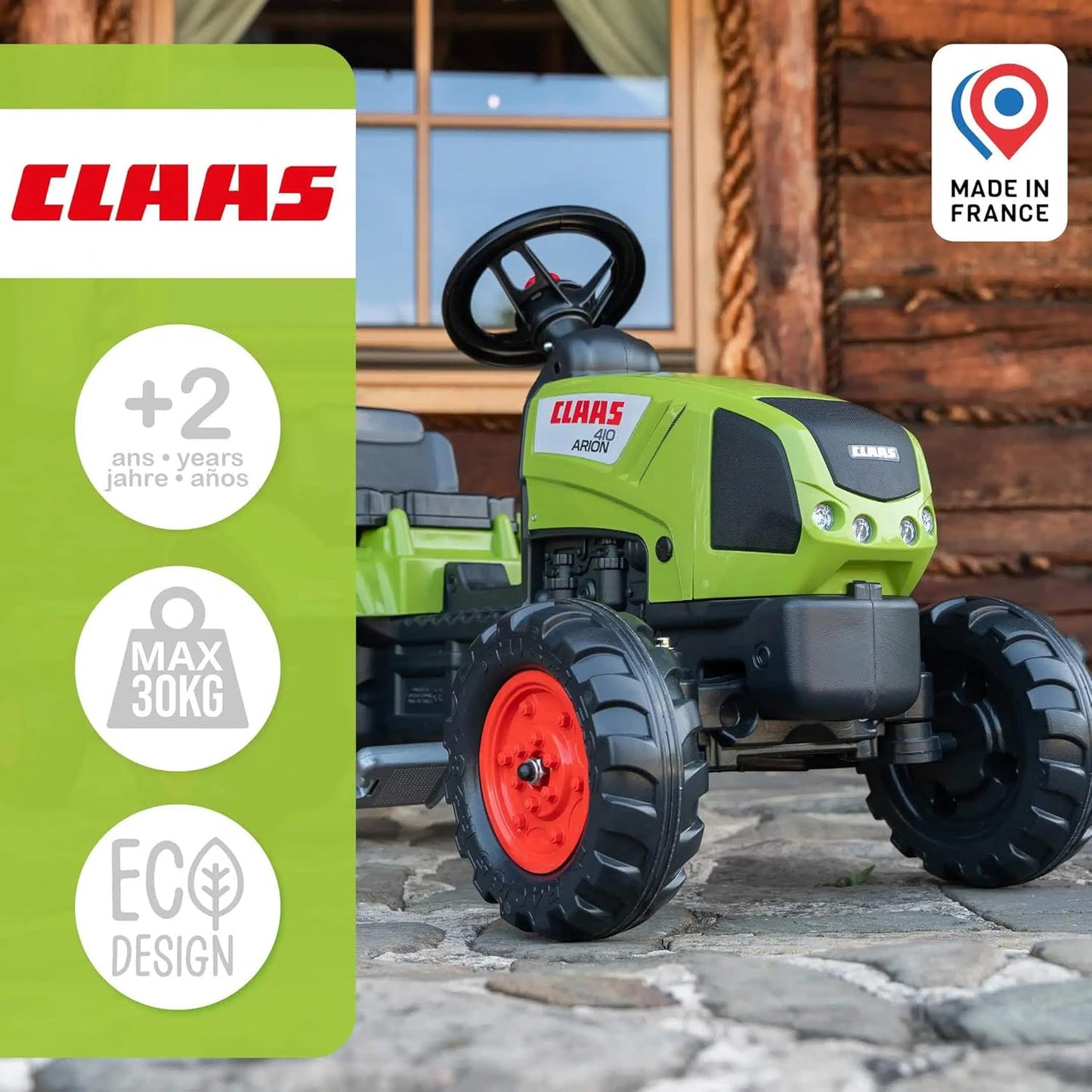 Arion 410 Kindertraktor mit Anhänger & Hupe, Claas