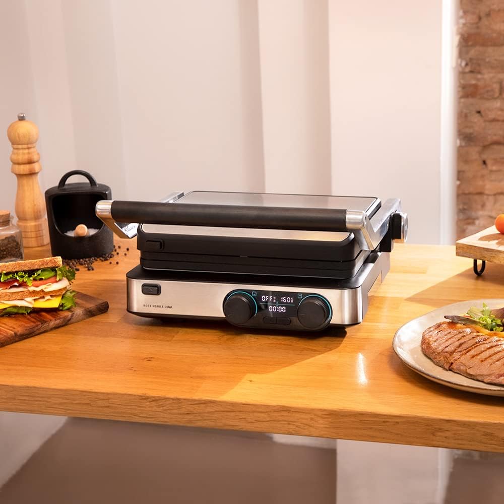 Elektrischer Tischgrill Rock'nGrill Dual 2000 W, 2000 W | Dual