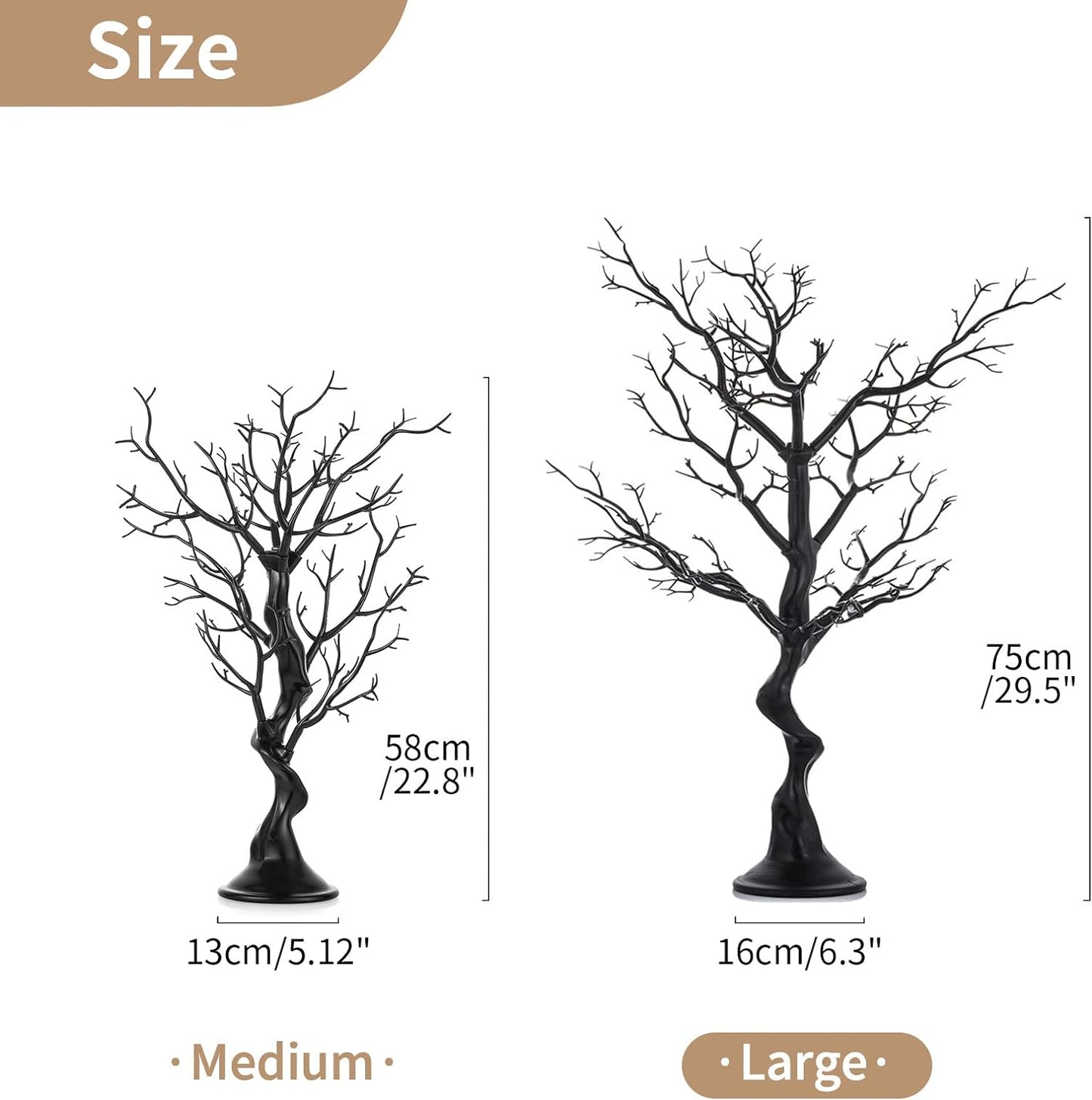 Deko Baum, 75cm Hauteur, Schwarz