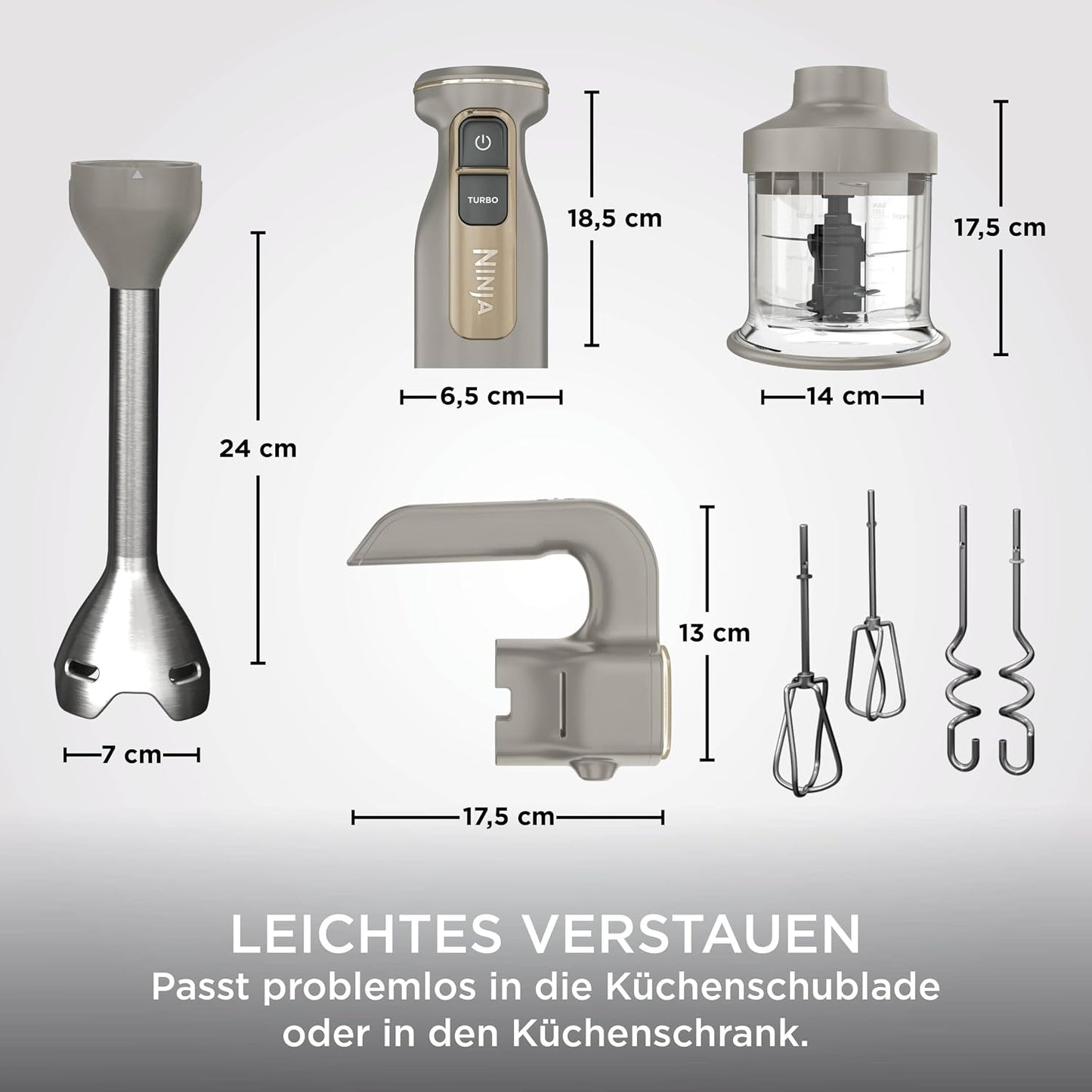 3-in-1 Stabmixer & Zerkleinerer