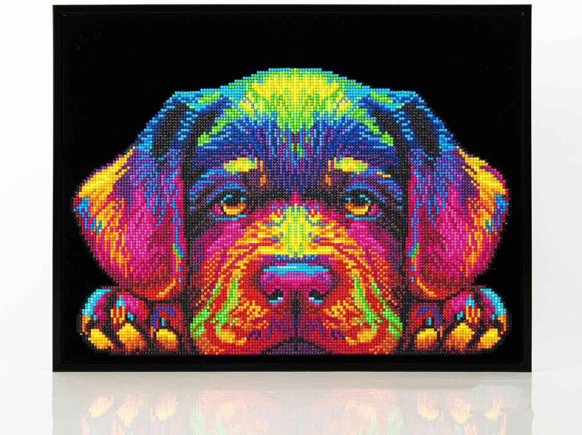Diamond-Painting-Set Neon Hundewelpe