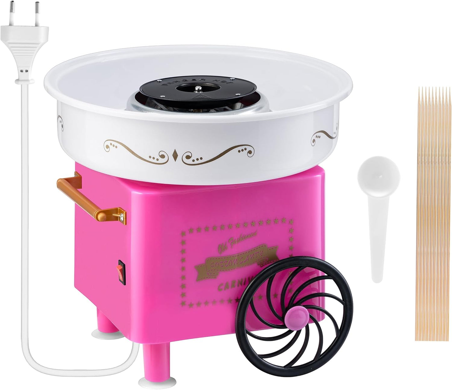 Retro Zuckerwattemaschine mit Zubehör (500W), 500 Watt