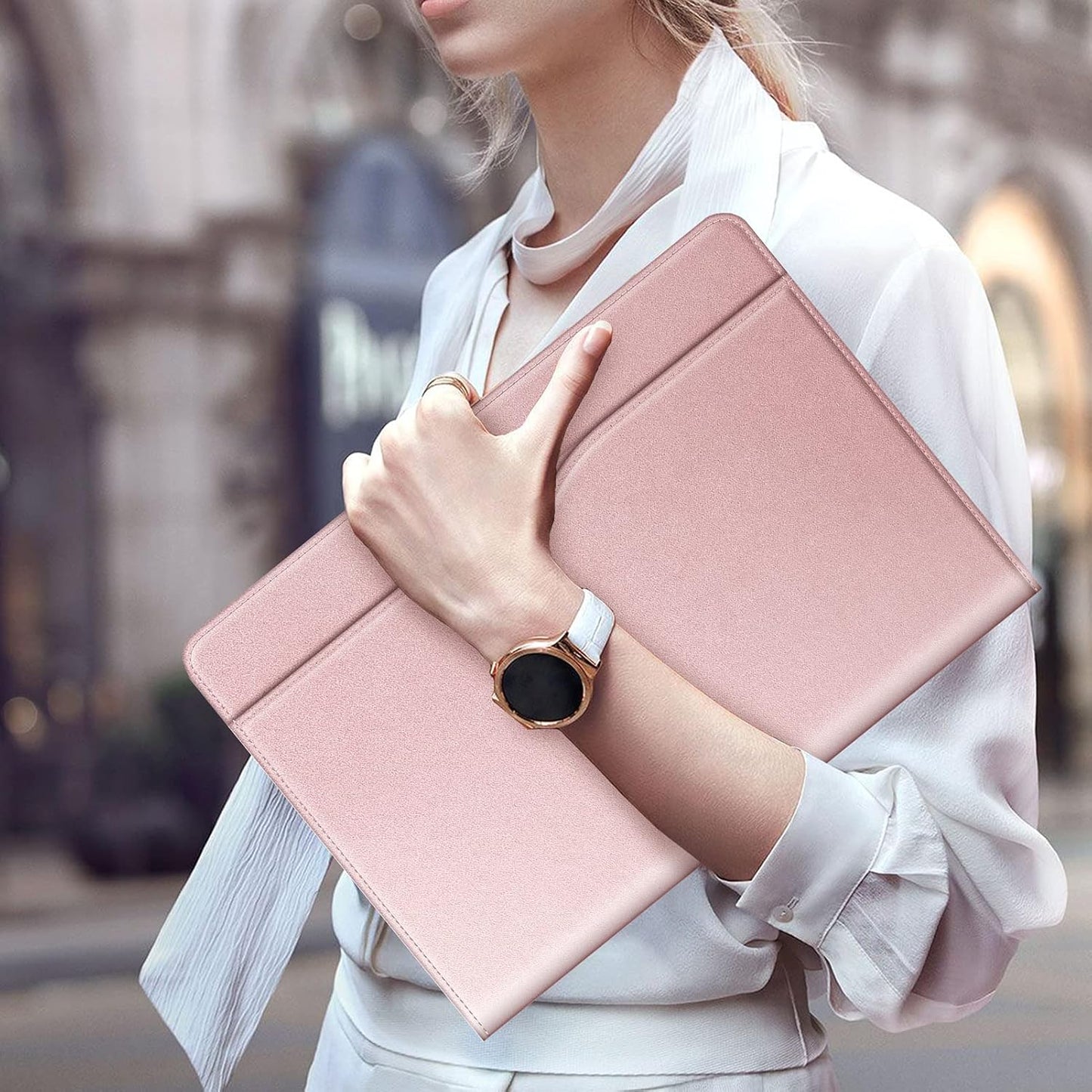 Laptop-Schutzhülle mit Dokumentschlitzen, *Roségold