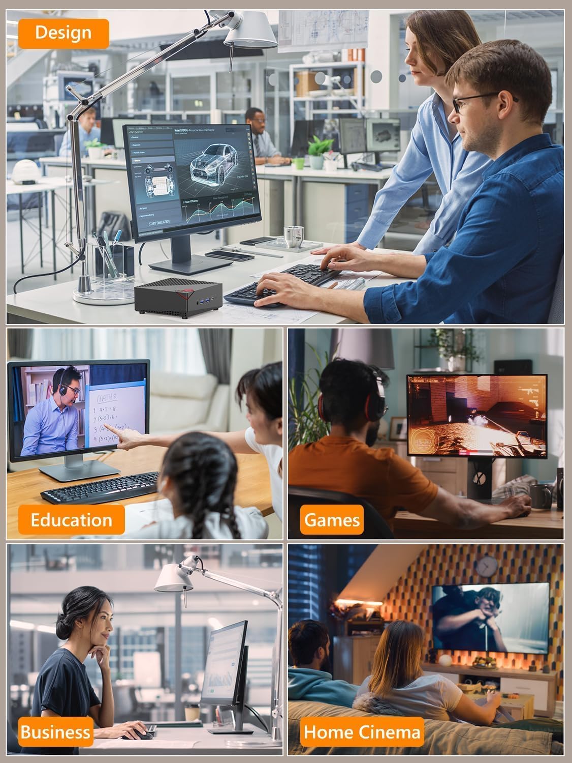 Mini PC AM06 PRO mit Ryzen 7 5825U, WiFi 6 und 4K Triple Display, Ryzen 7 5825U/ 32GB RAM + 512GB SSD