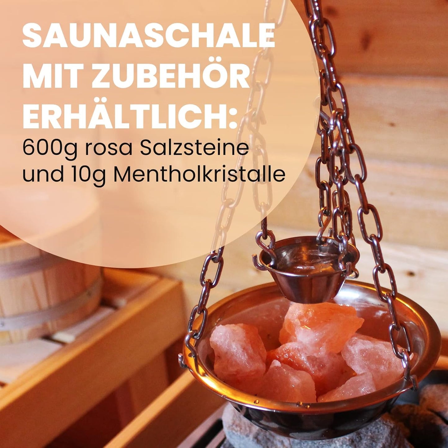 Sauna Verdampferschale Komplettset 20cm, Komplettset