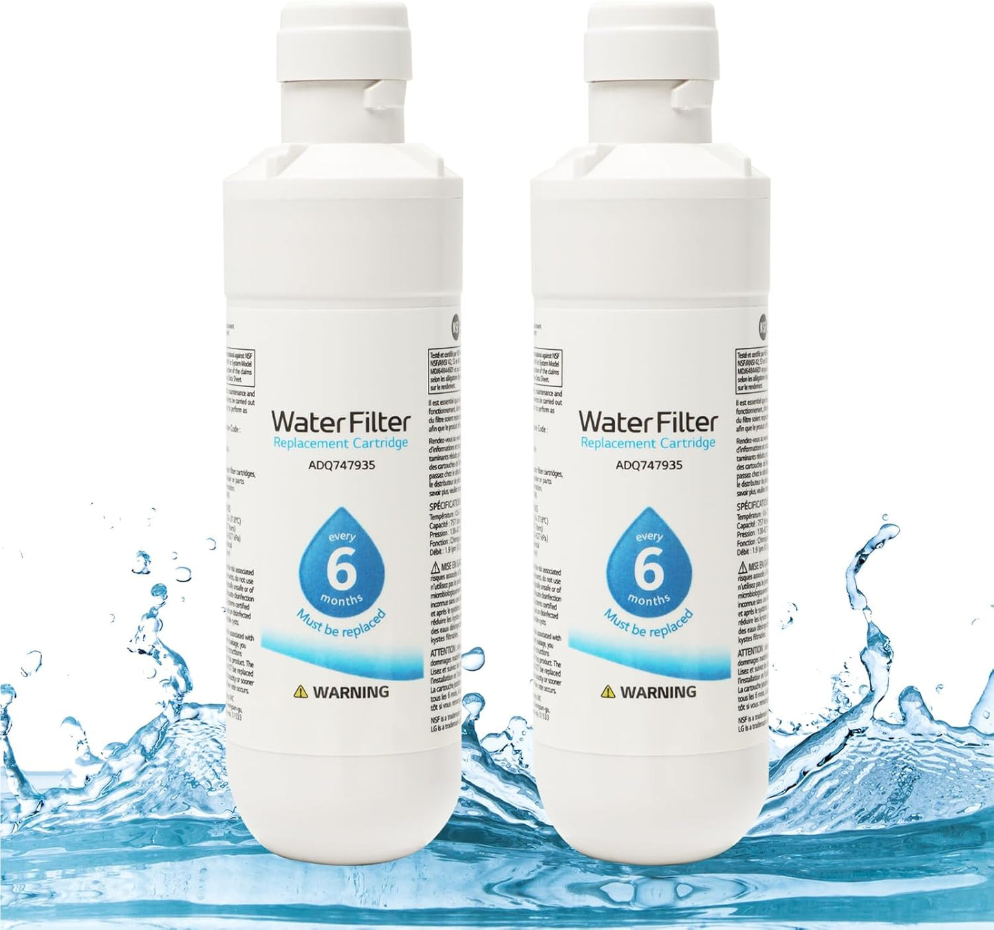 Kühlschrank Wasserfilter Ersatzset, 2 Stück/Set