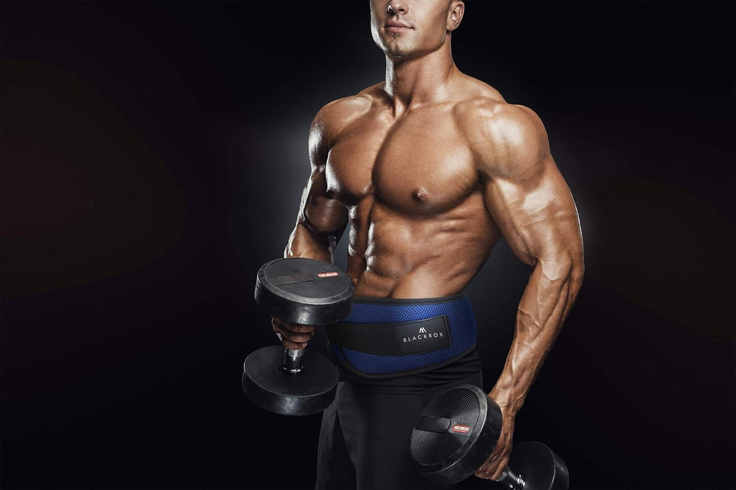 Gewichthebergürtel G1 für Krafttraining und Powerlifting, Blau S