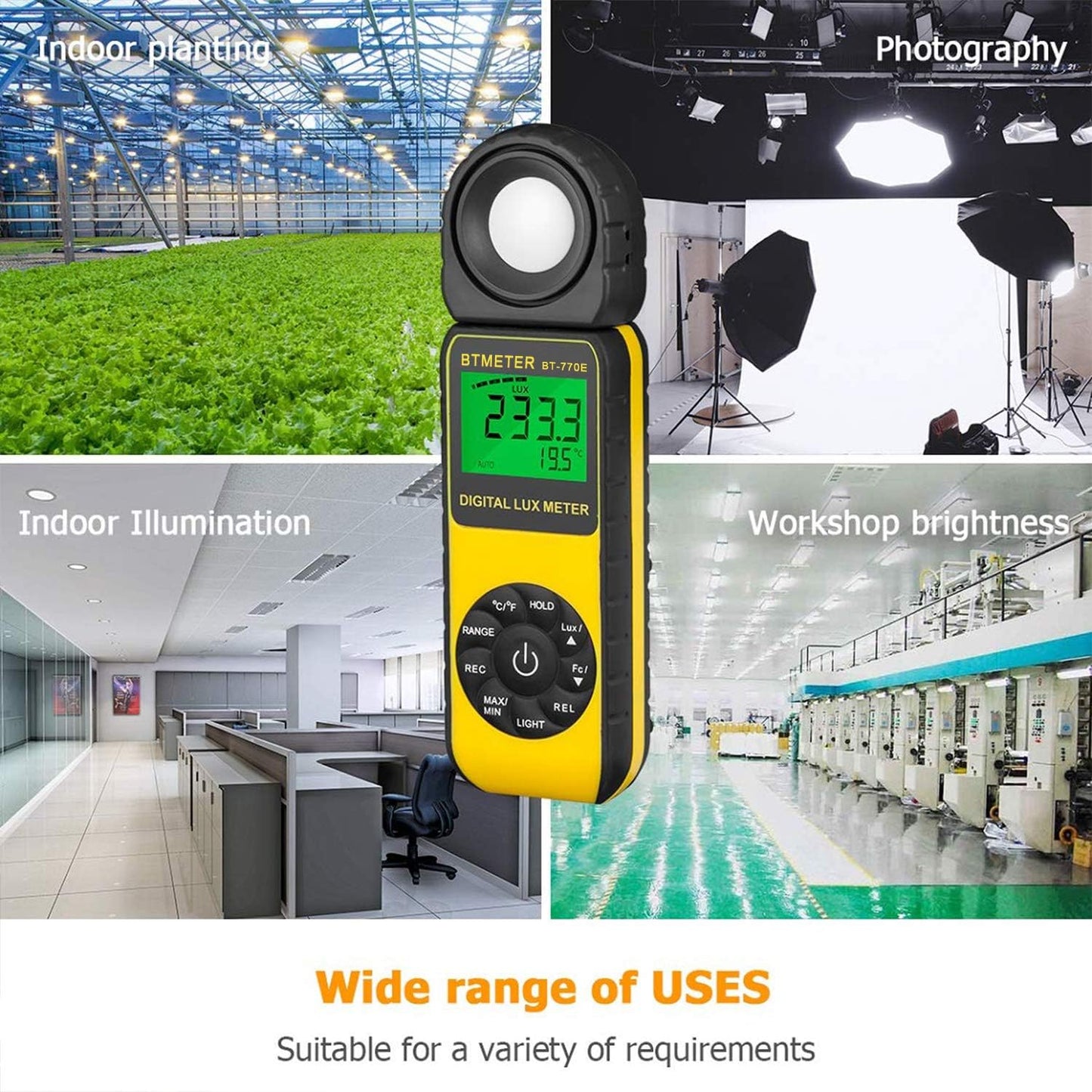 Digitales Luxmeter BT-881E für Pflanzen & Aquarium, BT-881E (0.01~300,000 Lux)