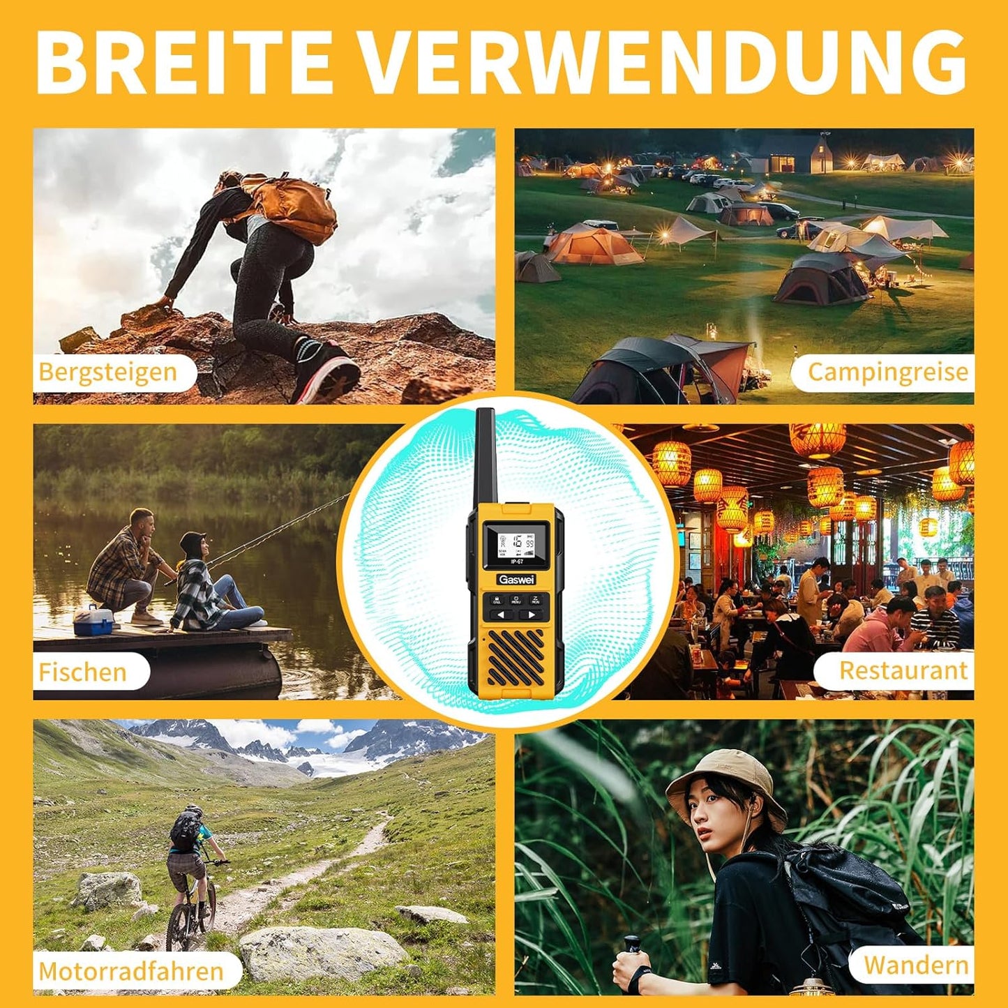Hochleistungs-Walkie-Talkies mit grosser Reichweite, 2 Stück