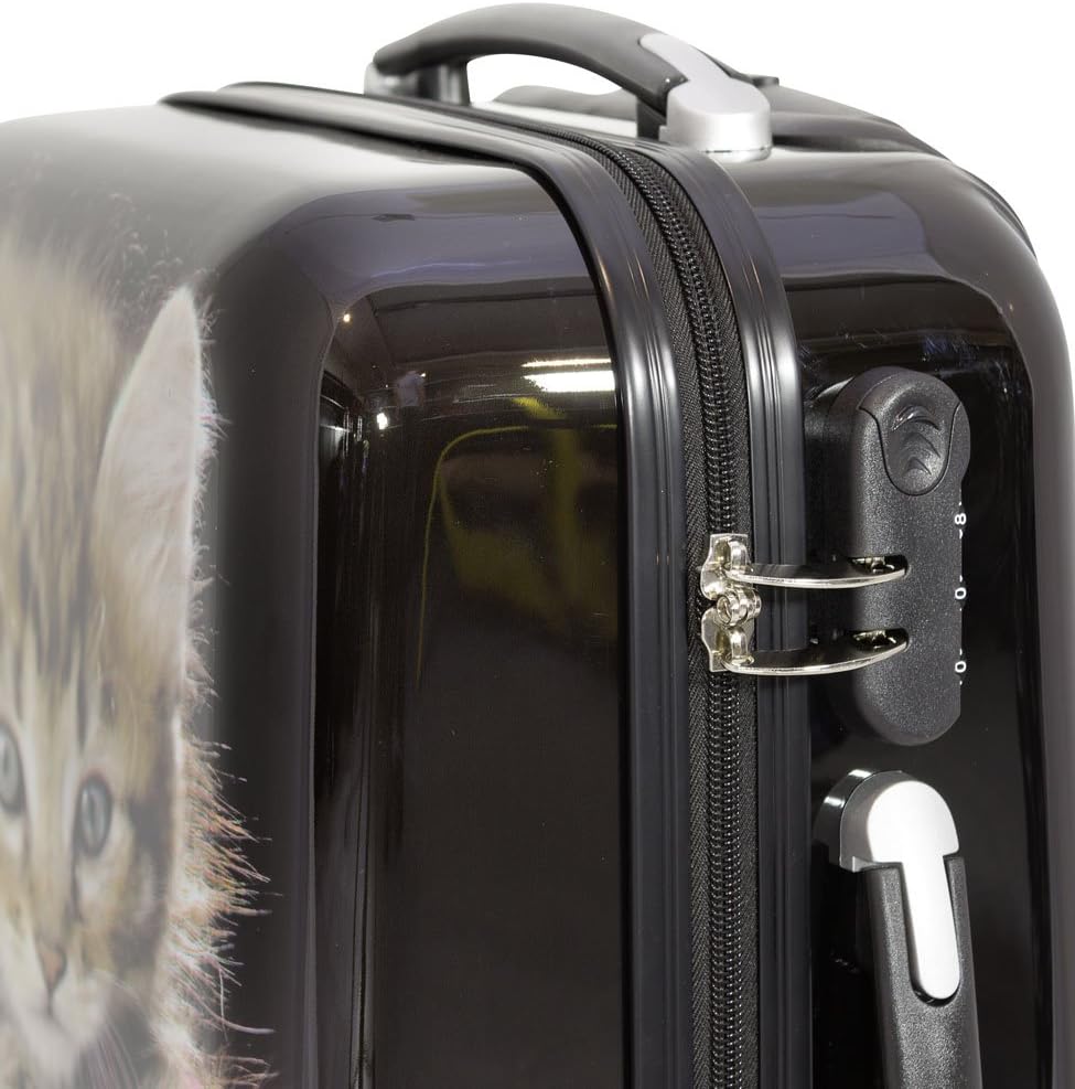 Grosser Hartschalenkoffer mit Katzenmotiv (94L), Katze