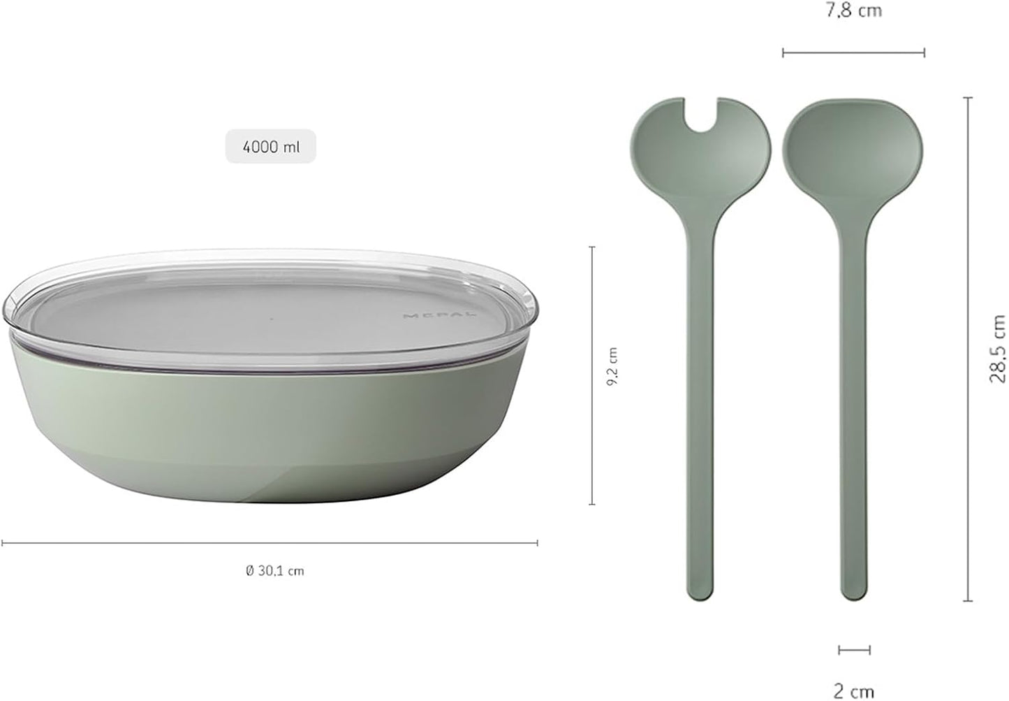 Salat-Set Silueta, Nordic Sage 4000 ml
