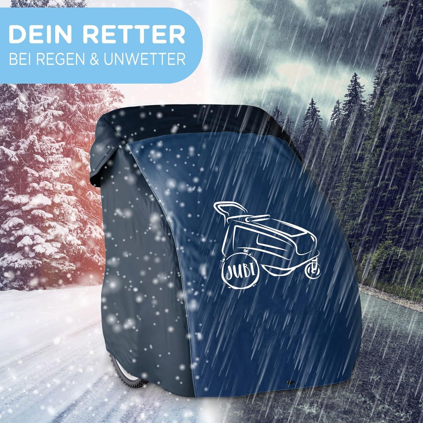 Abdeckung für Veloanhänger, Blau