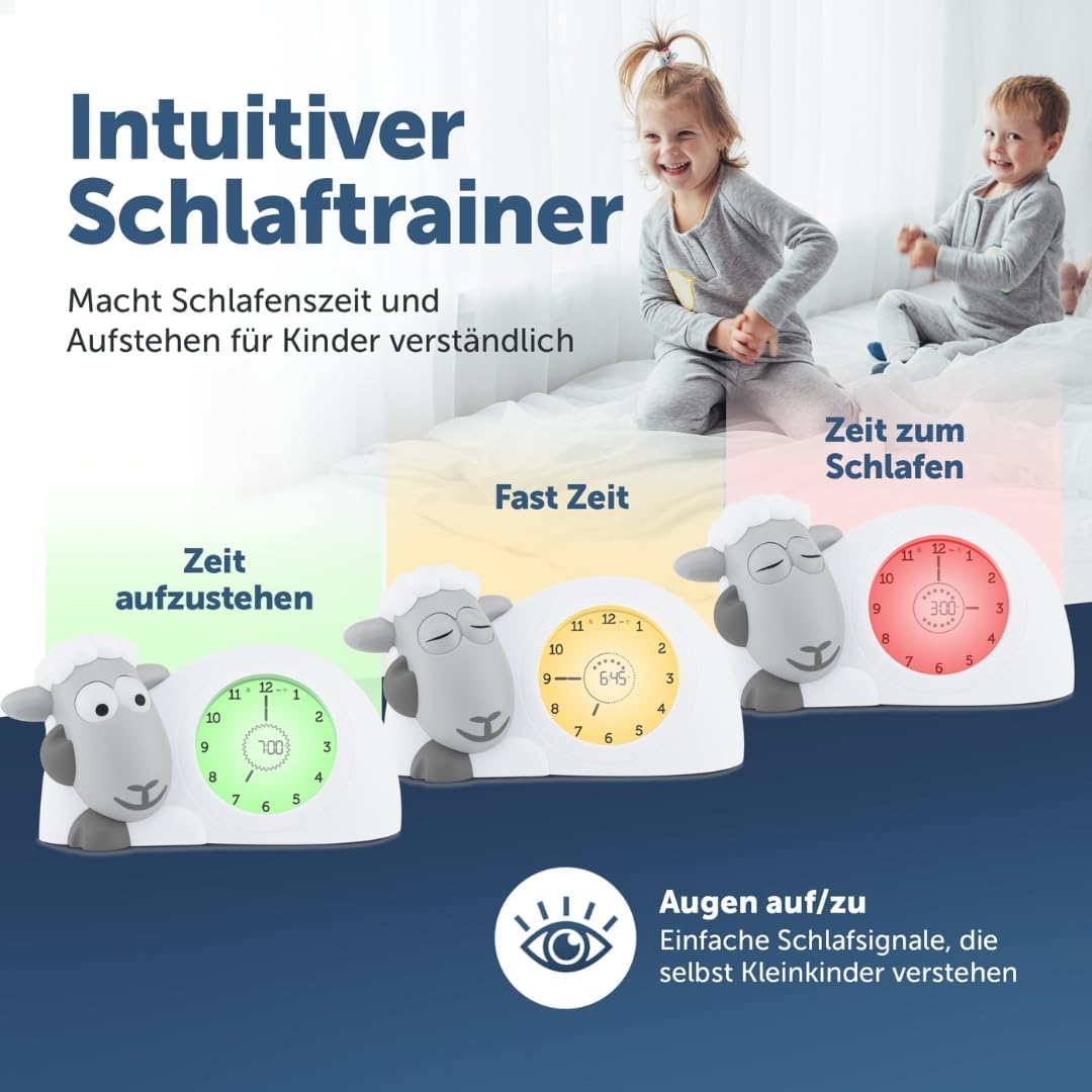 Kinder Schlafcoach-Uhr mit Nachtlichtfunktion, Sage