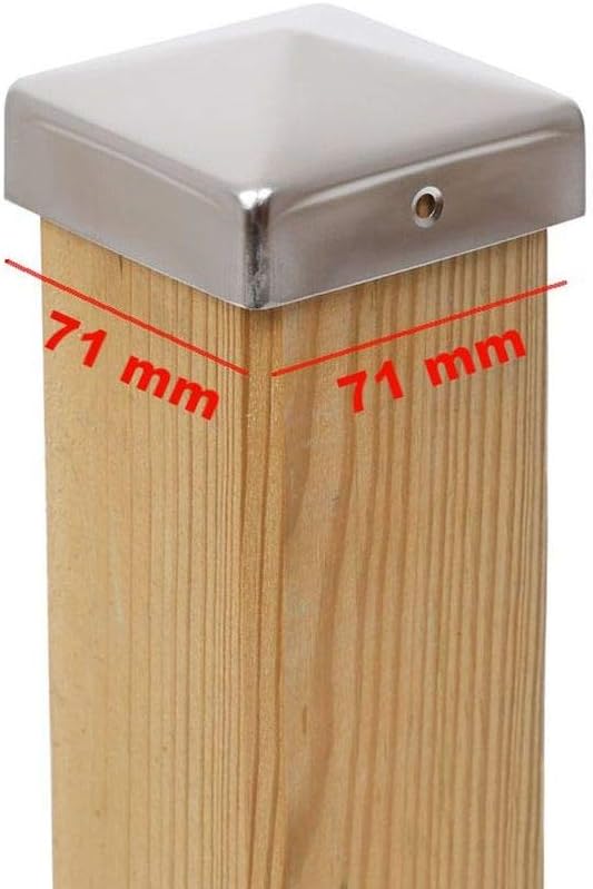 Pfostenkappe Pyramide Set, 71 x 71 mm ; 6