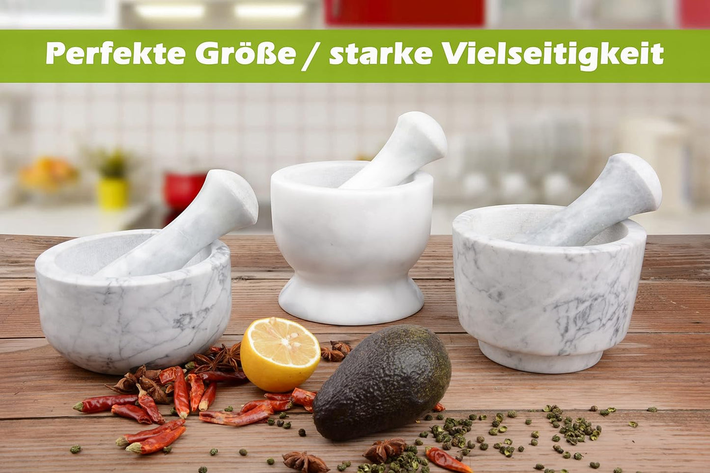 Ersatzstössel, Weisser Marmor polierter