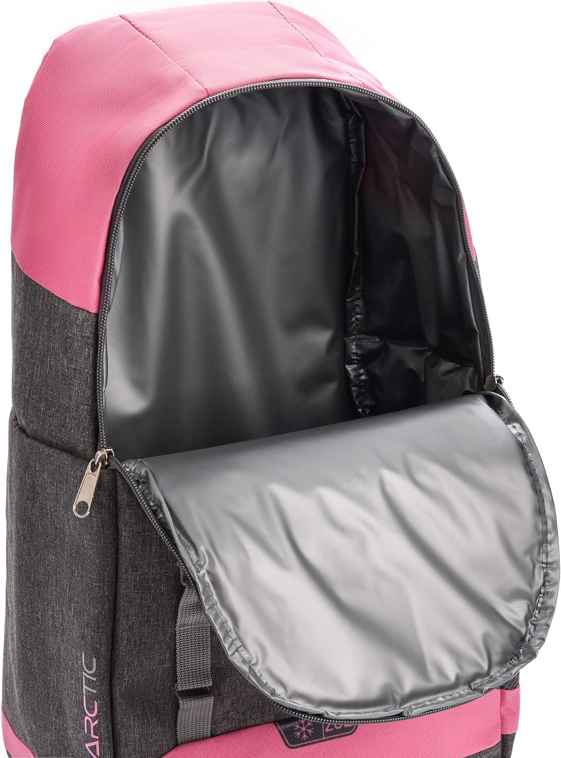 ARCTIC Thermorucksack, 20 Lang, Pink/Gray Melange