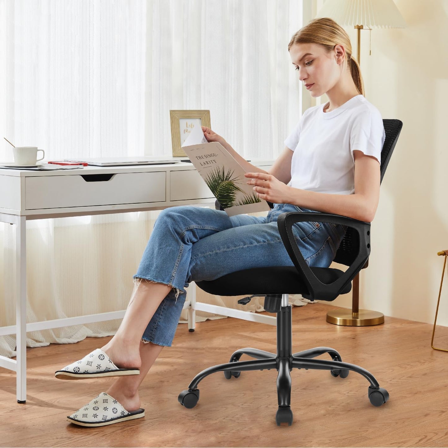 Ergonomischer Schreibtischstuhl, Schwarz