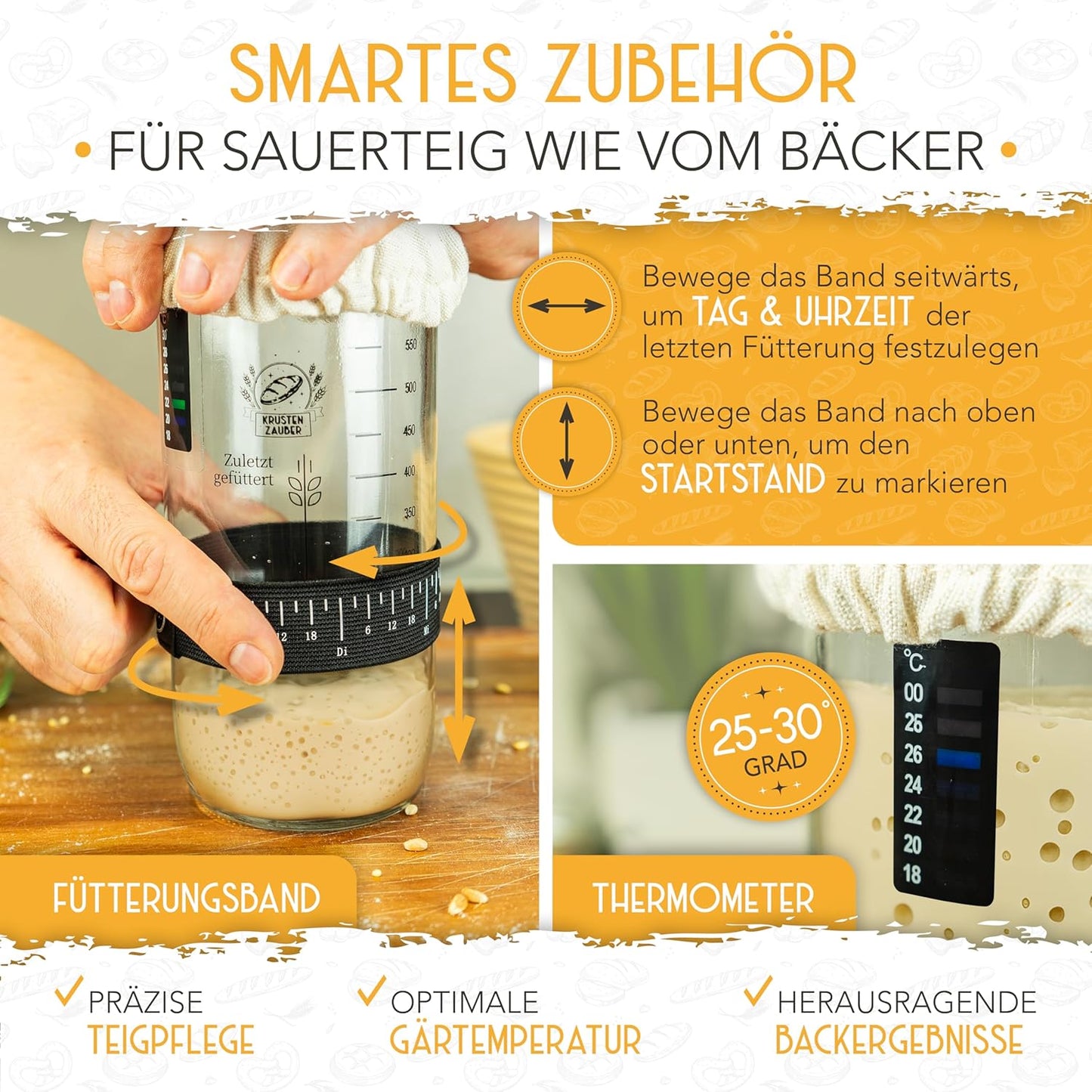 Sauerteig Starter Set, 2x1000ml, Sauerteig Starter Set