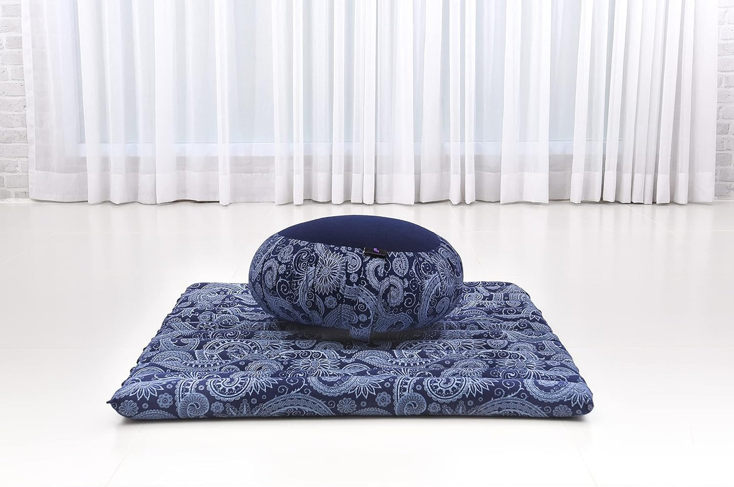 Meditationskissen Set mit Zafu und Zabuton, Cbt1 - Blau