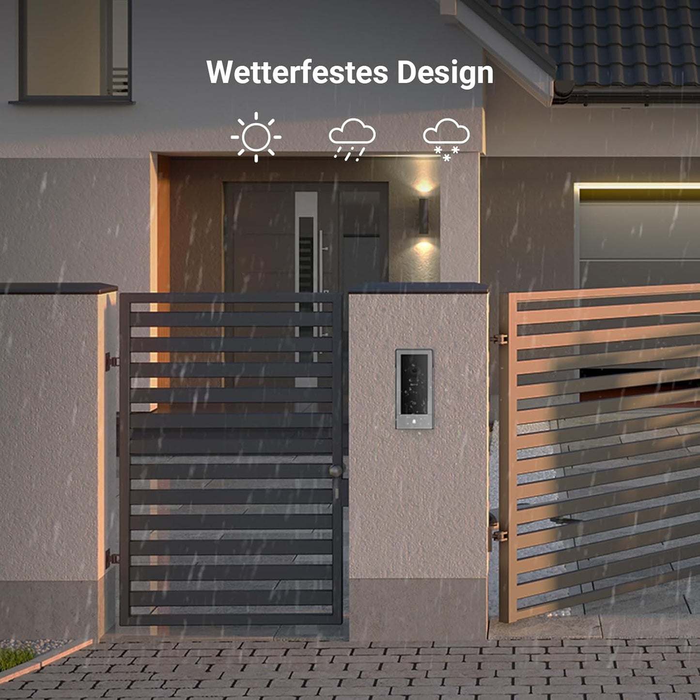 Video-Türsprechanlage CP5 mit Farb-Touchscreen, Grau