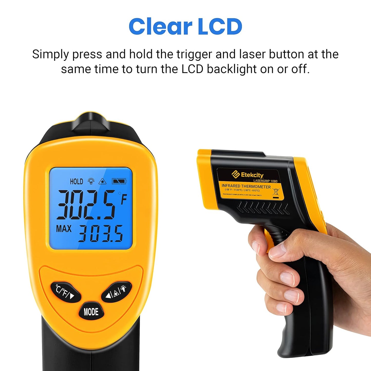Infrarotthermometer mit LCD-Display