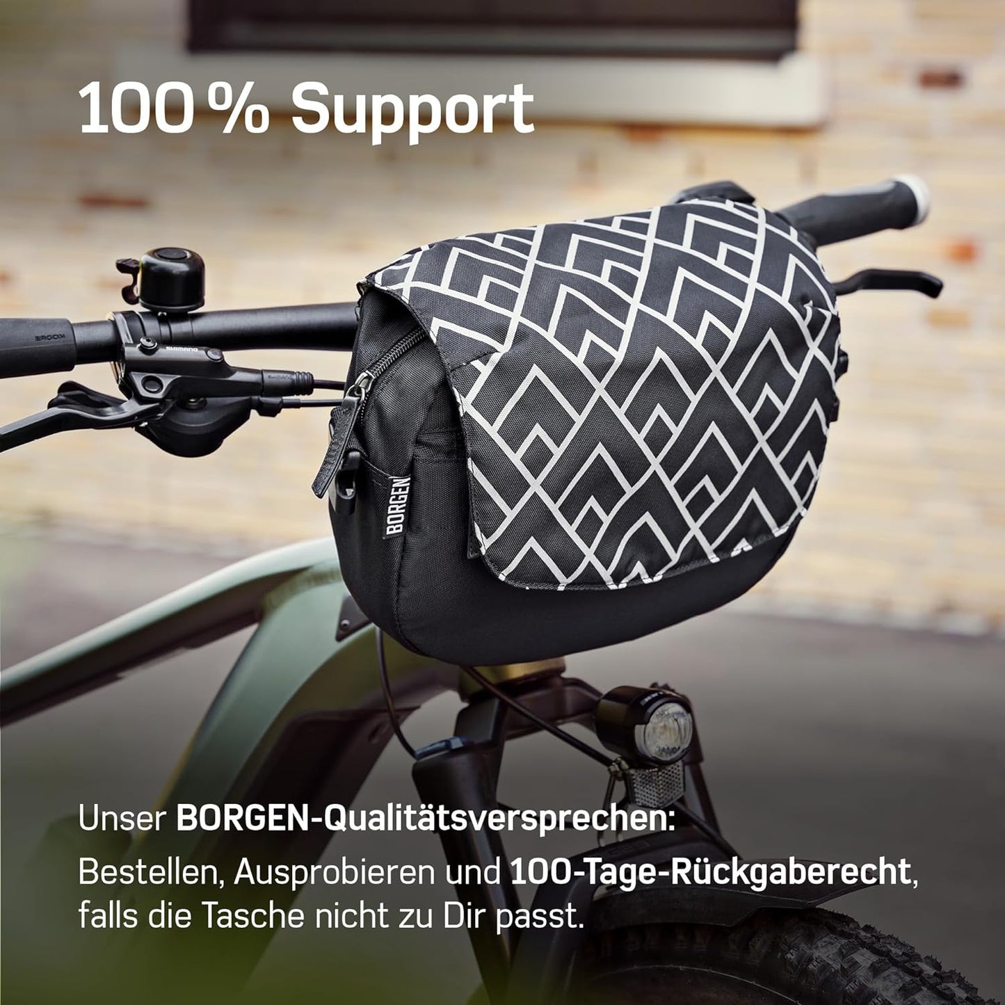 Lenkertasche KLICKfix, Mit Adapter, Schwarz Reflektor