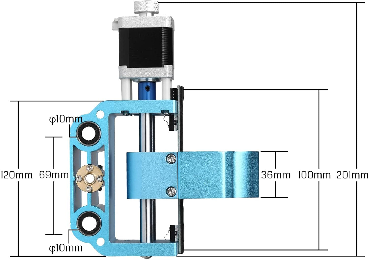 Z-Achse mit Spindelmotorhalterung, Für die 3018PROVer-Serie