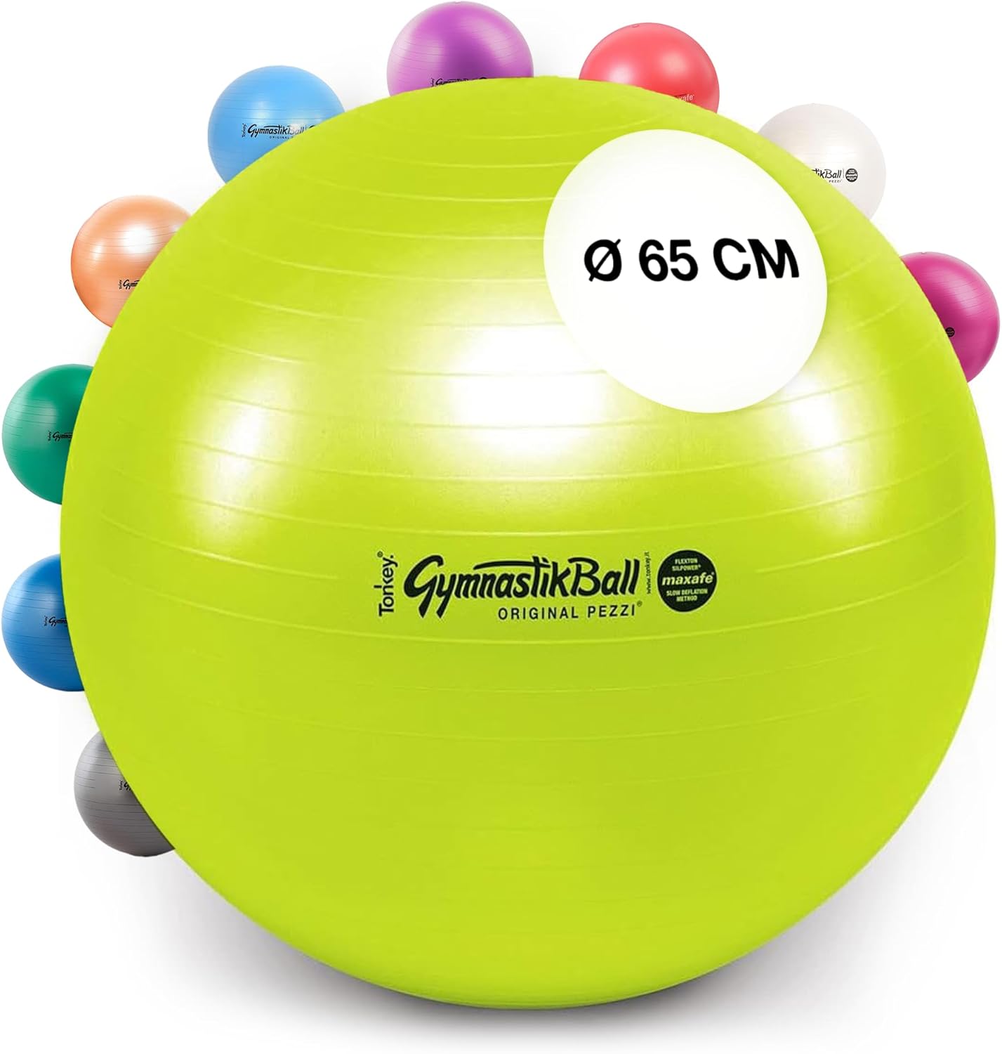 Gymnastikball Maxafe, 65cm Apfelgrün