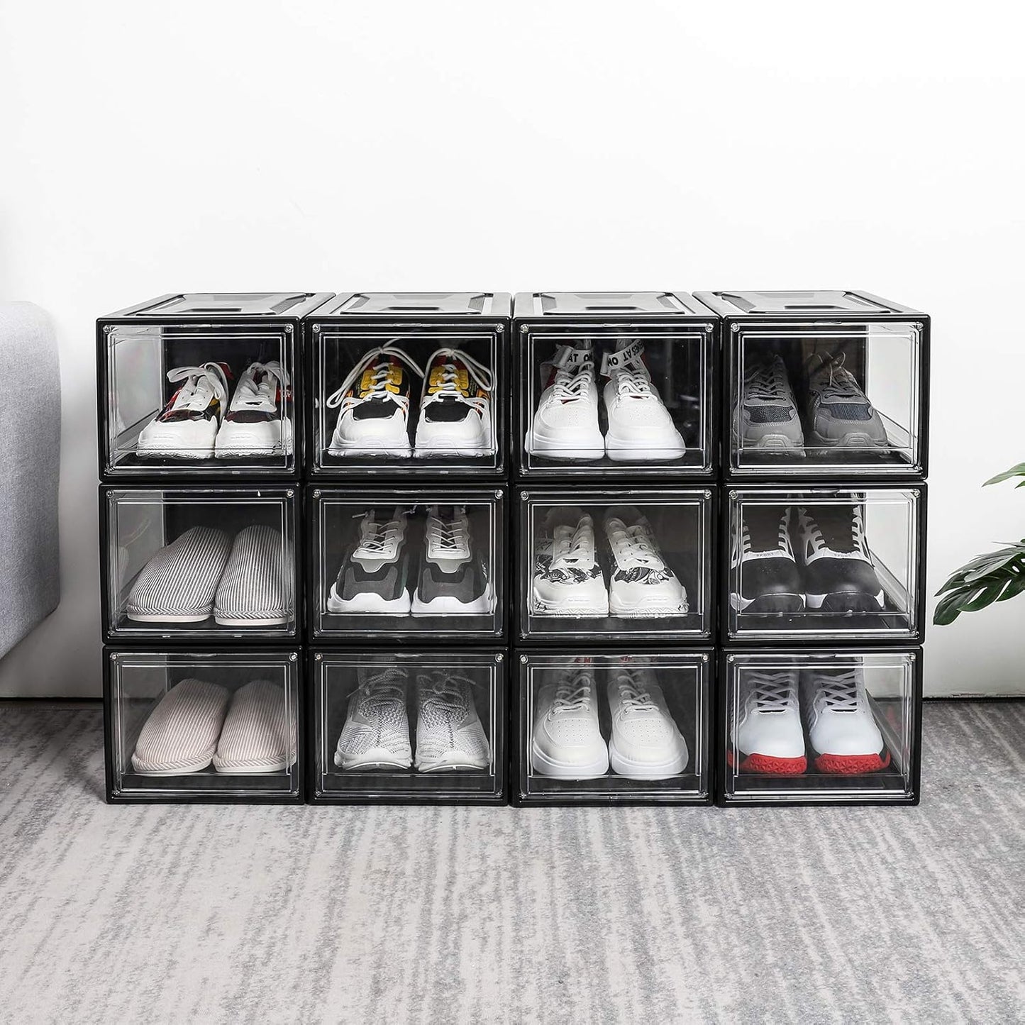 3er-Set Stapelbare Schuhboxen
