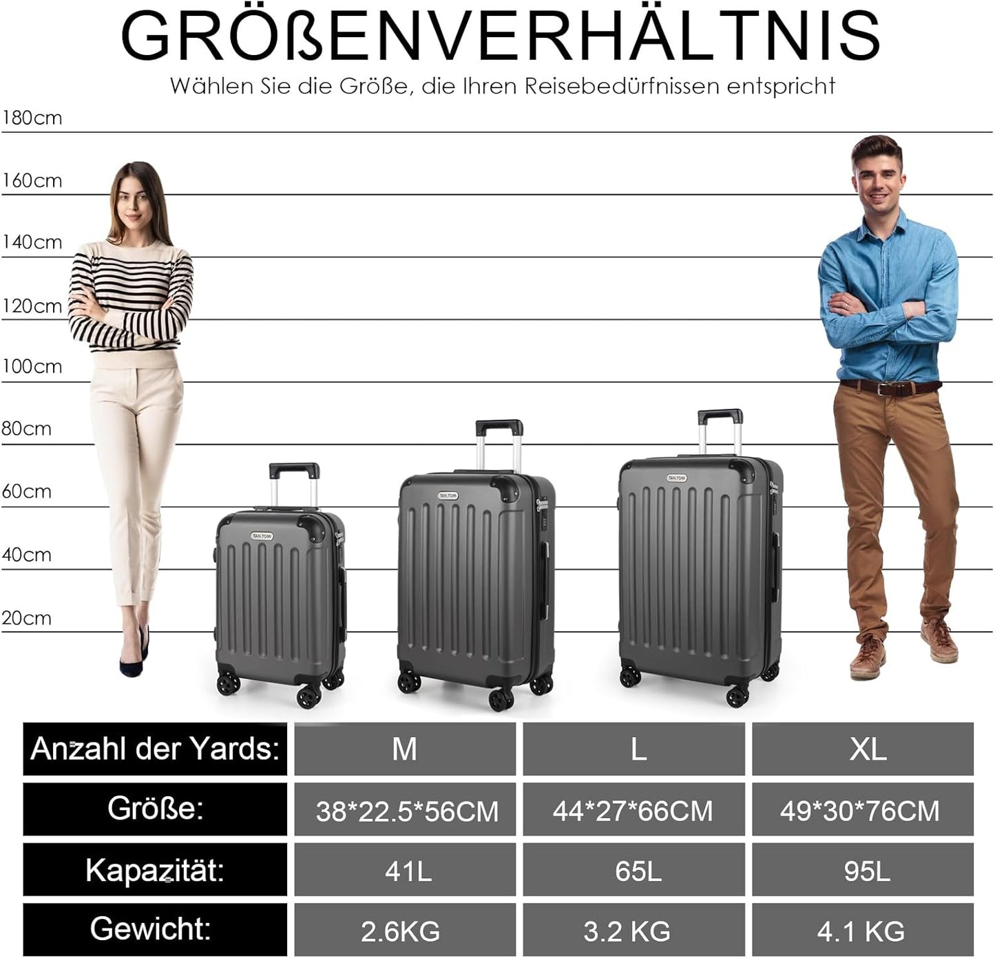 Grosser Hartschalenkoffer, L ; Dunkelgrau