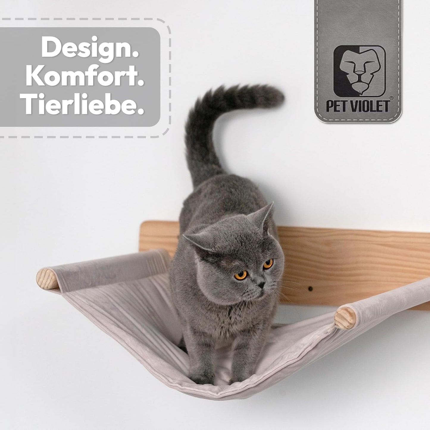 3-teiliges Katzen-Kletterwand-Set, 3-teilig Beige