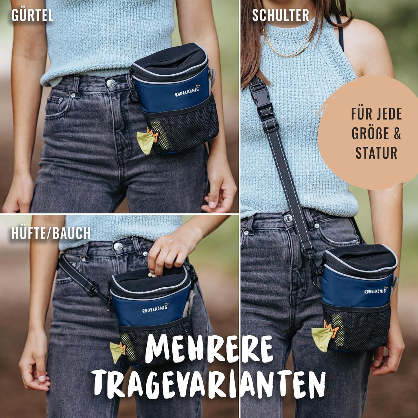 Leckerlitasche, Basic|Blau