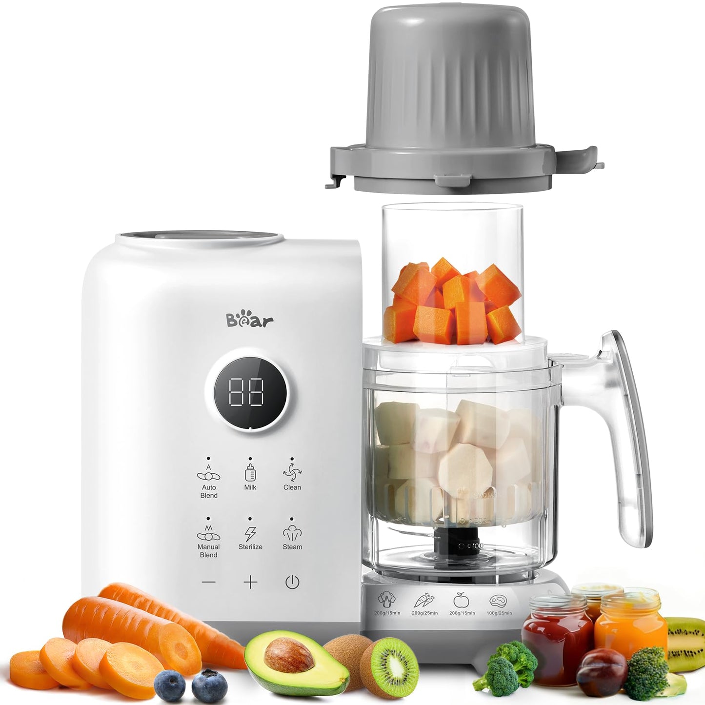 6-in-1 Babynahrungszubereiter, Weiss