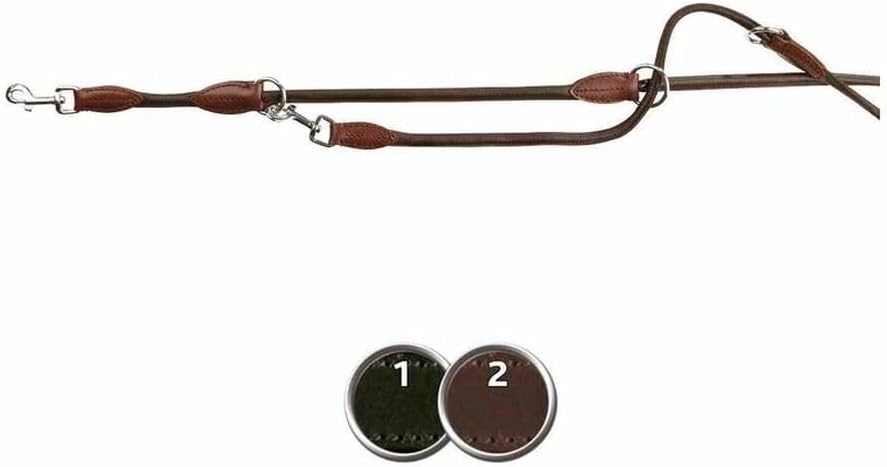 T16332 Active V - 3-fach verstellbare Leine, 2m, dunkelbraun, 2.00 m/ø 13 mm