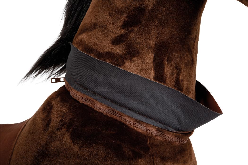 Reitpferd aus Plüsch auf Rollen, Reitpferd