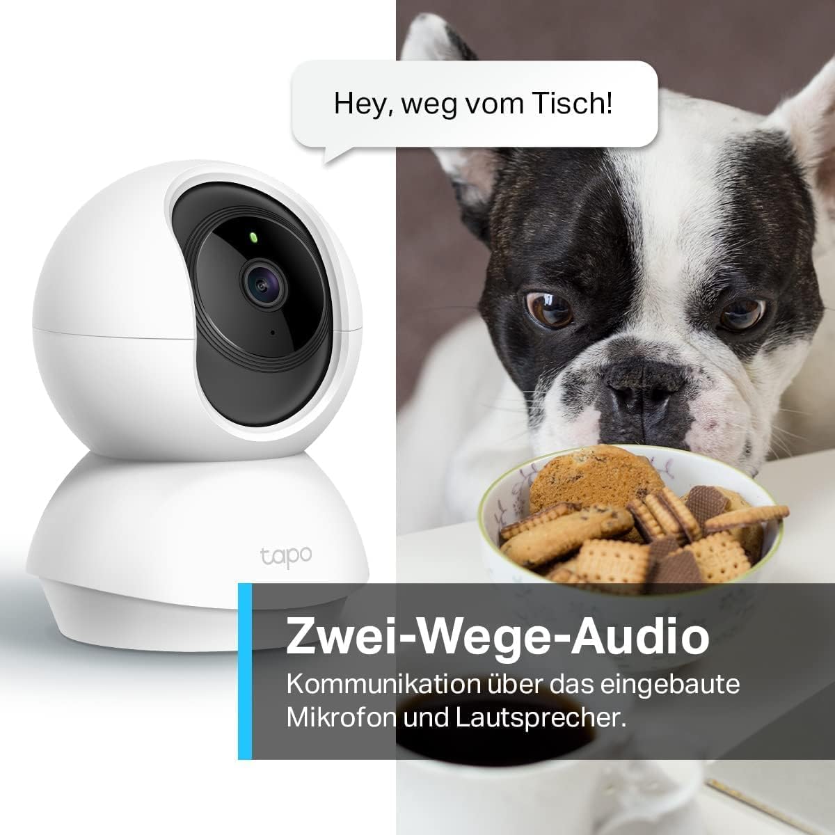 2K 360° Innenüberwachungskamera mit Nachtsicht, 3 MP