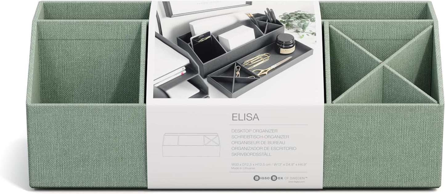 Schreibtisch Organizer Elisa mit 4 Fächern, Mintgrün