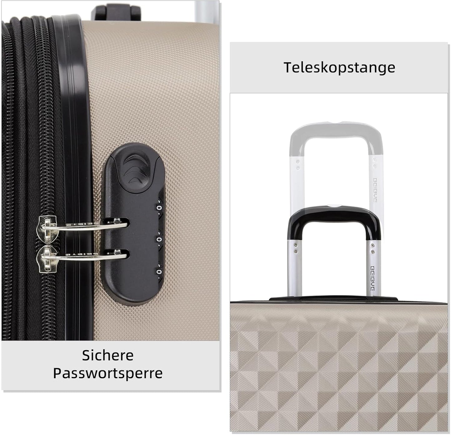 Hartschalen-Trolley, Champagner M