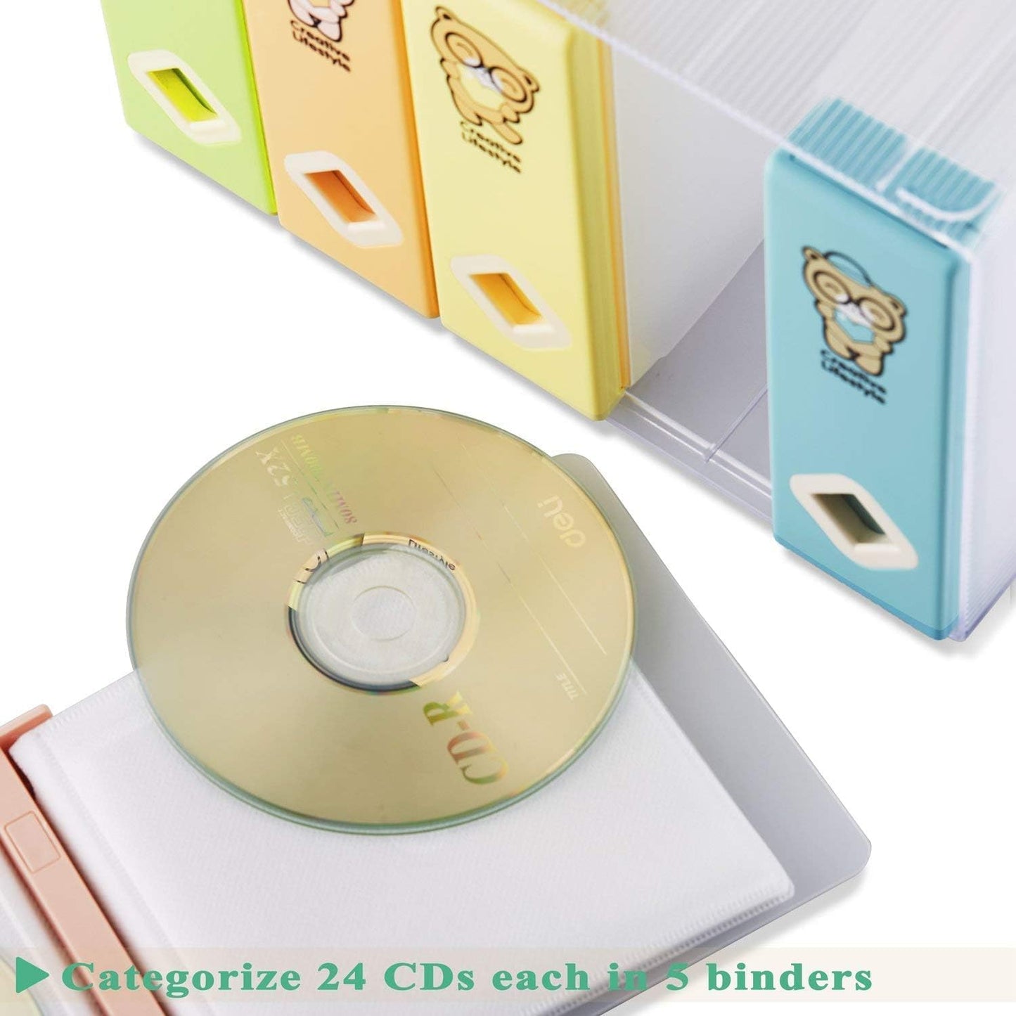 CD/DVD/Blu-ray Aufbewahrung Boxen, Bunter Bär
