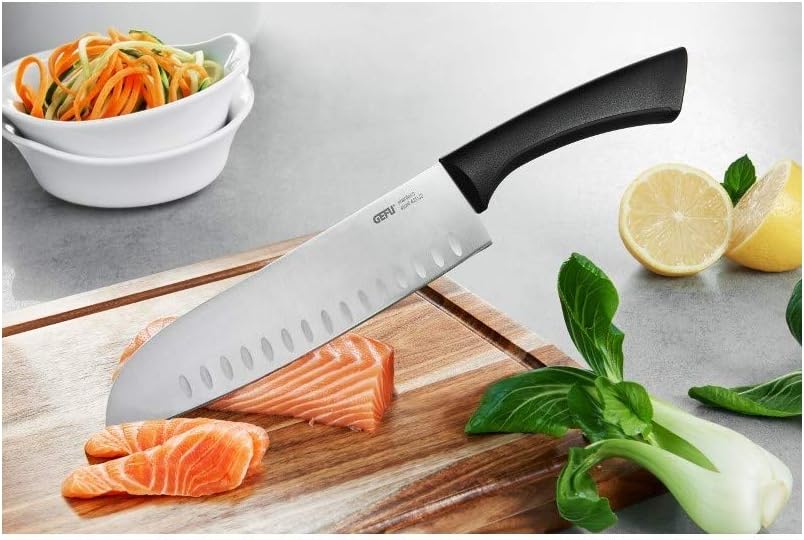 Senso Santokumesser mit Kullenschliff
