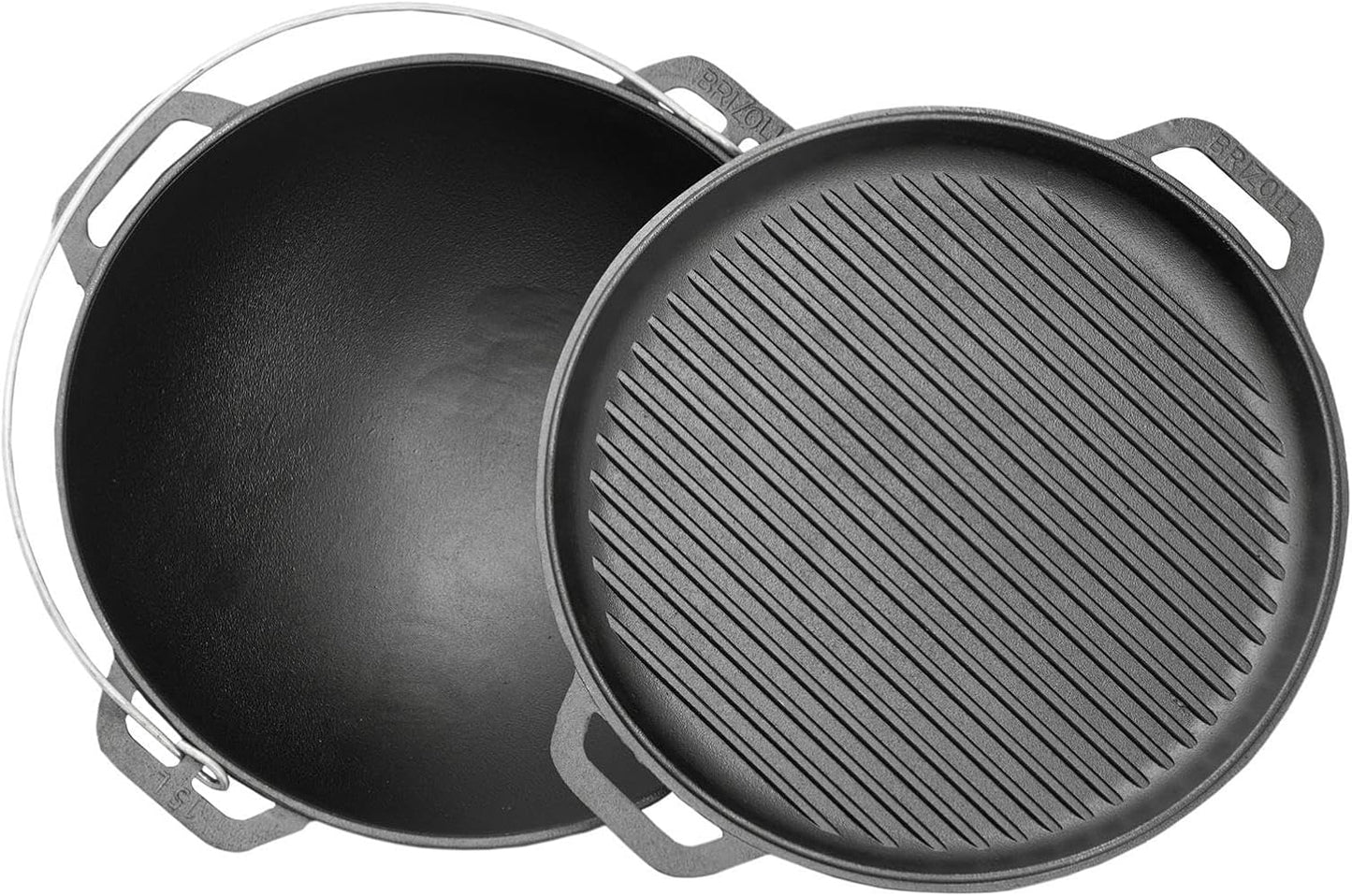 Gusseiserner Grillwok, 12 L